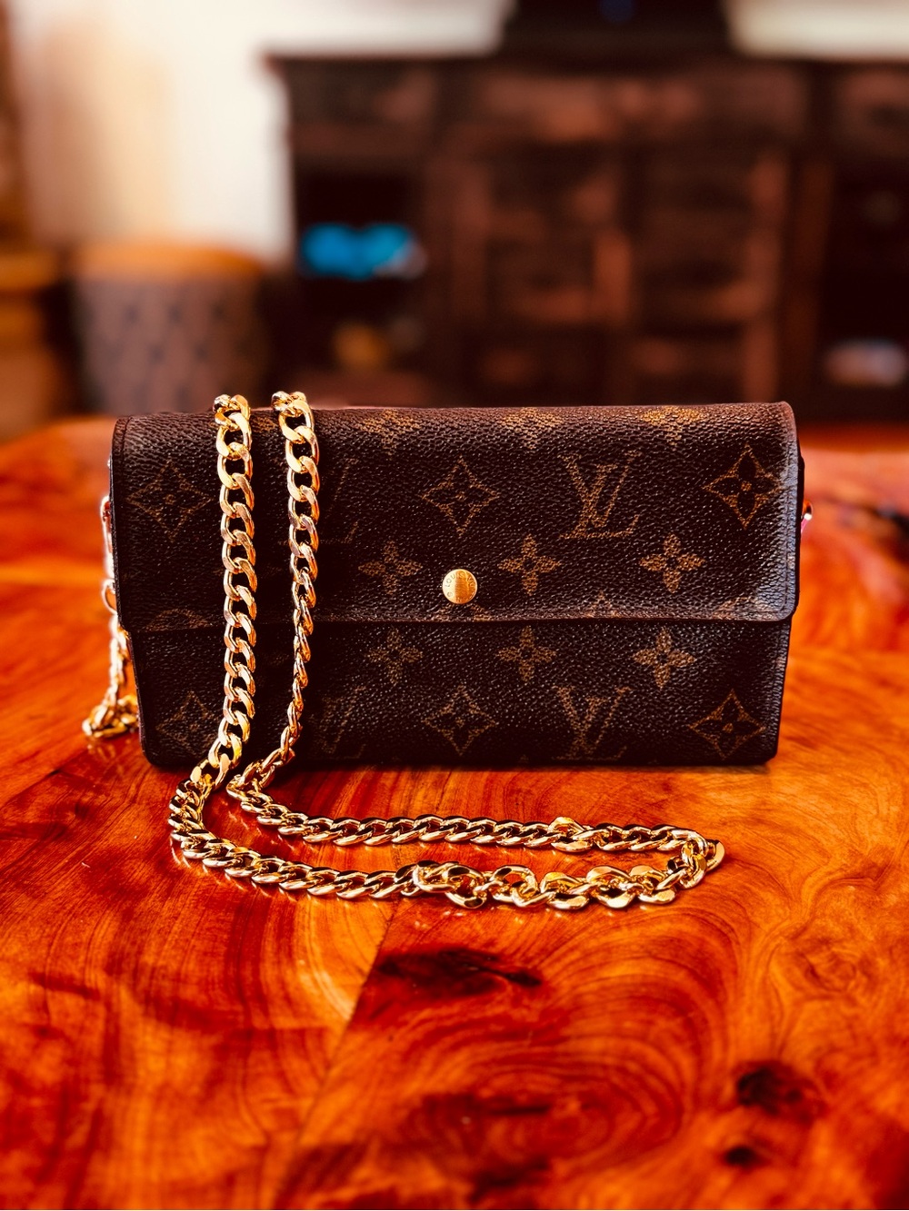Louis Vuitton monogram vintage authentic Sarah wallet converted Crossbody - Picture 3 of 17